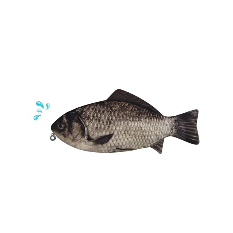 Simulated Crucian Pencil Bag Personality Creative Salt Fish Shaped Pen Pencil Case Funny Handbag for Students Teenages Girls