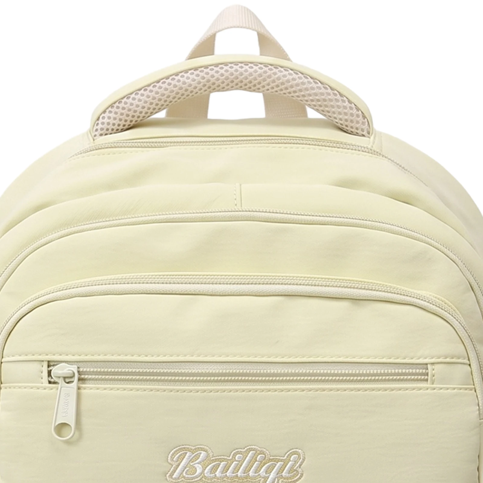 Young Women Aesthetic Backpack Korean Style Nylon Bag Multi-Compartment Travel Pack