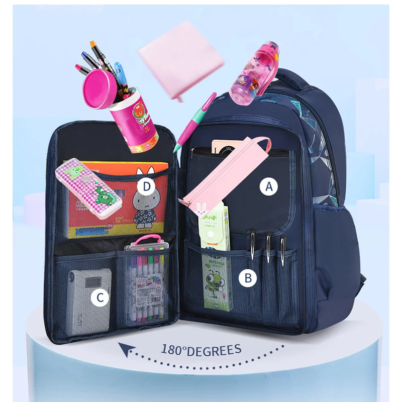Grade 3-6 Waterproof Children School Bags Boys Primary School Backpacks Orthopedi Junior High Schoolbag Mochila Infantil