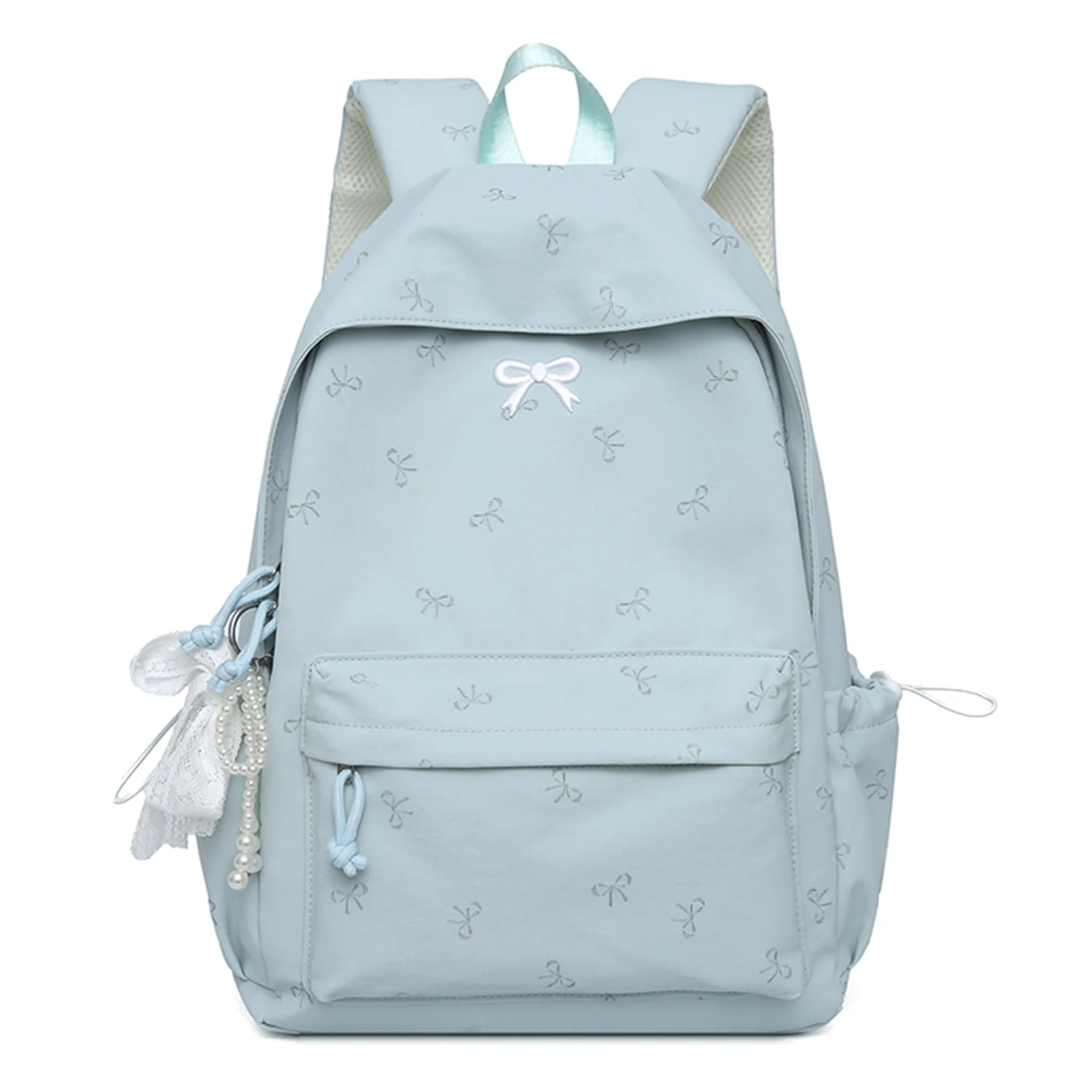 Women Bows Backpacks Travel Bag Large Capacity Kawaii Laptop Backpack Y2k Casual Laptop Bag Nylon for Kids Children Teens Girls