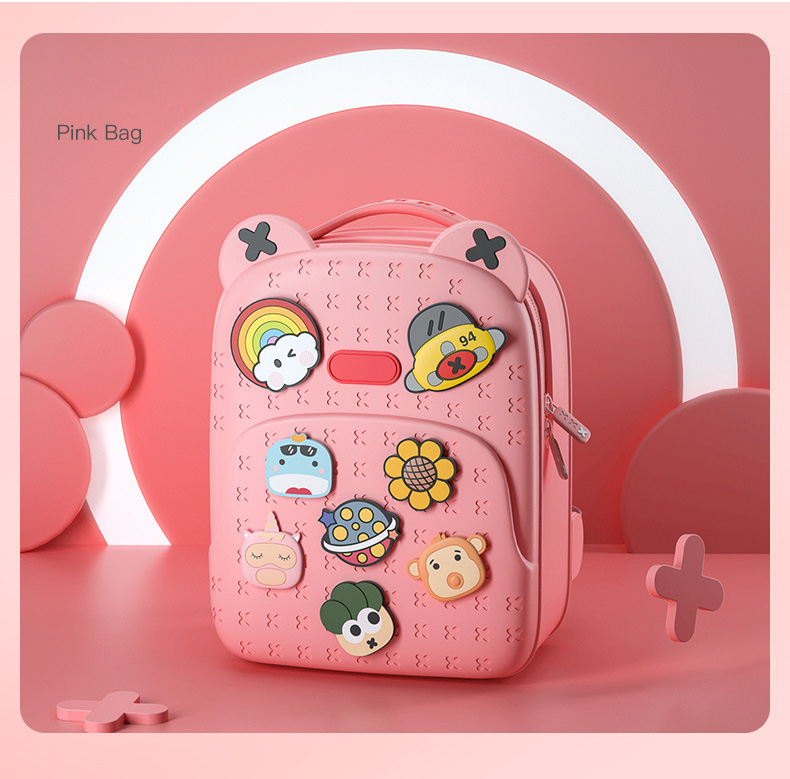 Kindergarten Kids Kawaii Backpacks for Girls Fashion DIY School Bags for Boys Waterproof Children Kids Cartoon Book Bag Gift
