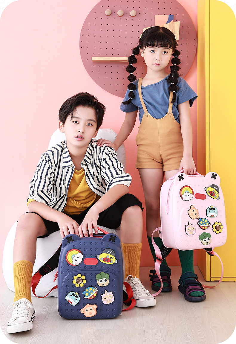 Kindergarten Kids Kawaii Backpacks for Girls Fashion DIY School Bags for Boys Waterproof Children Kids Cartoon Book Bag Gift
