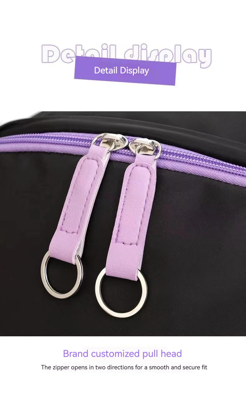 Teenagers Cute Schoolbag Shoulder Backpack Nylon Fabric Girls, Large Capacity Splash-Proof