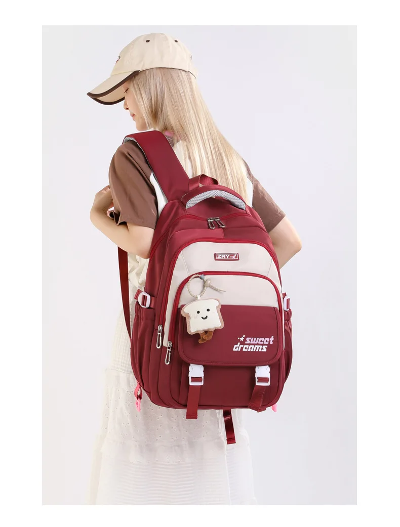 Girls Backpack for School Kawaii Bookbag for Teenage Multiple Pockets School Bag for Primary Elementary Middle School, Age 6-14