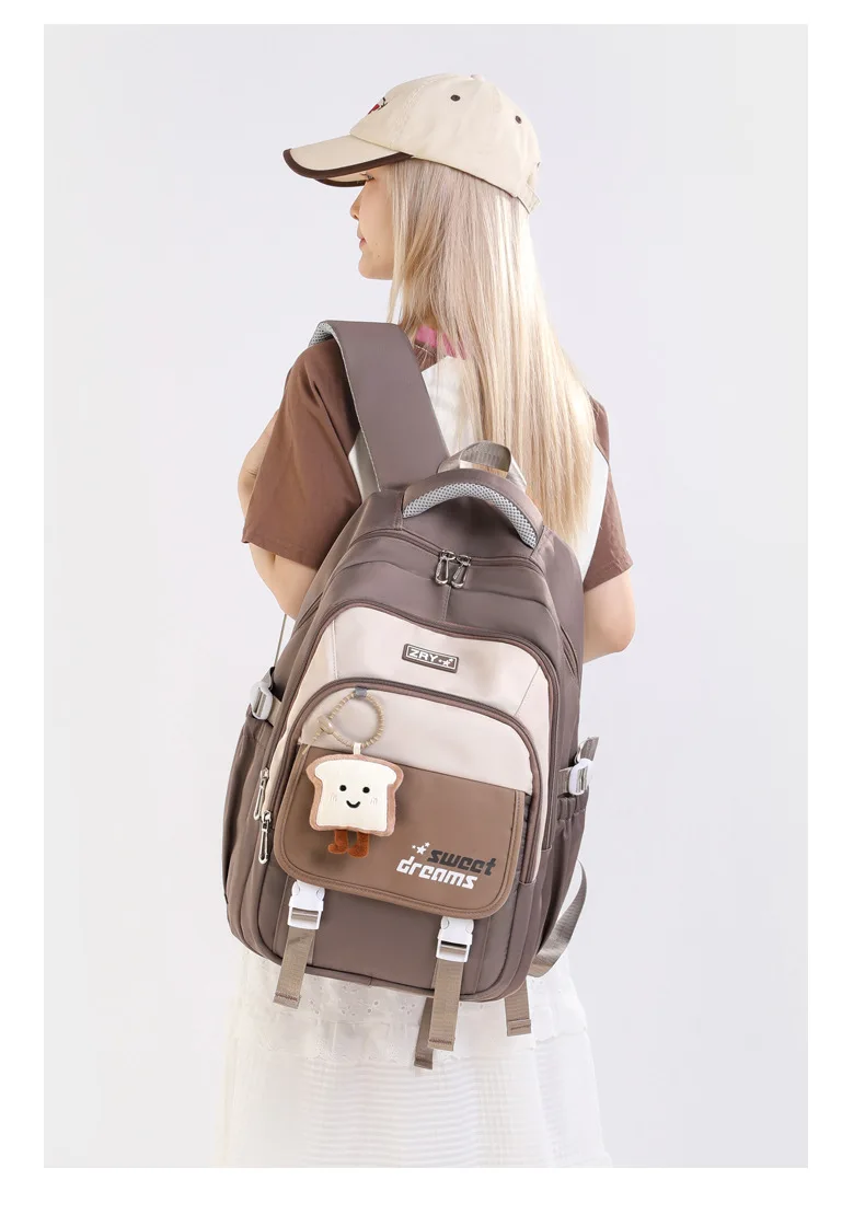 Girls Backpack for School Kawaii Bookbag for Teenage Multiple Pockets School Bag for Primary Elementary Middle School, Age 6-14