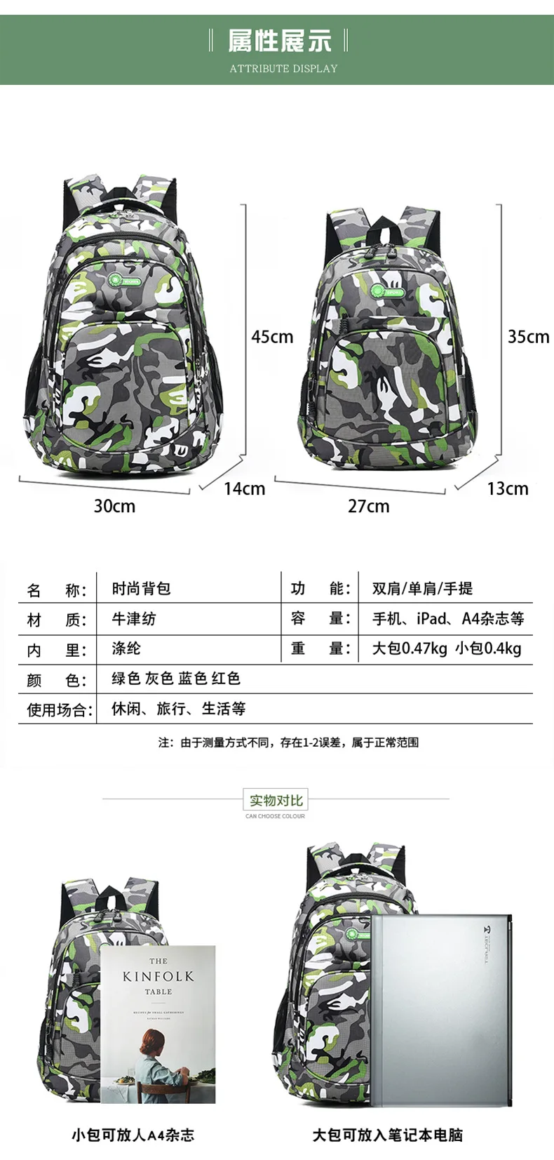 Camouflage Men Backpacks Travel Kids School bag Cool Boy Military School Bags For Teenage Boys Girls School Backpack sac mochila