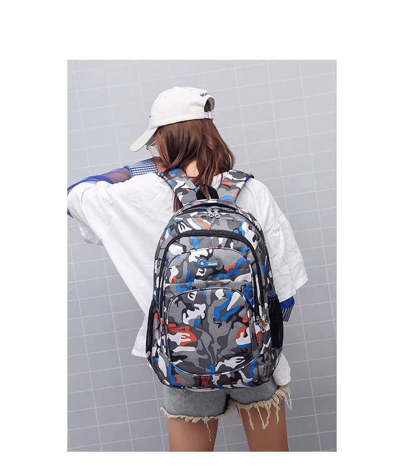 Camouflage Men Backpacks Travel Kids School bag Cool Boy Military School Bags For Teenage Boys Girls School Backpack sac mochila
