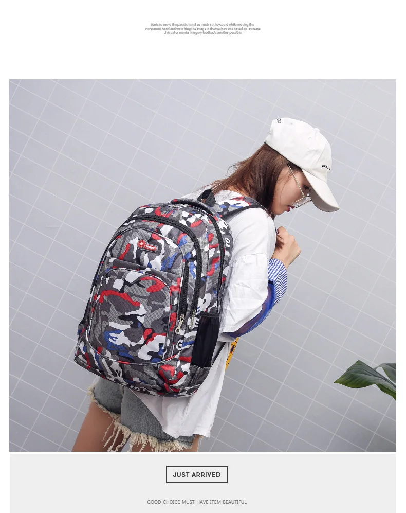 Camouflage Men Backpacks Travel Kids School bag Cool Boy Military School Bags For Teenage Boys Girls School Backpack sac mochila