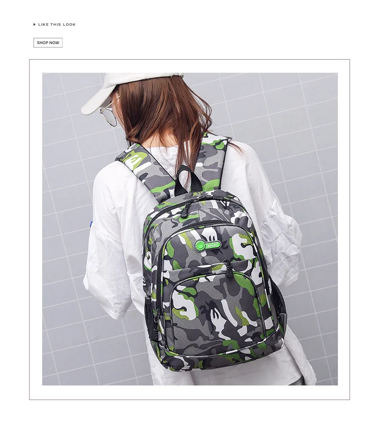 Camouflage Men Backpacks Travel Kids School bag Cool Boy Military School Bags For Teenage Boys Girls School Backpack sac mochila