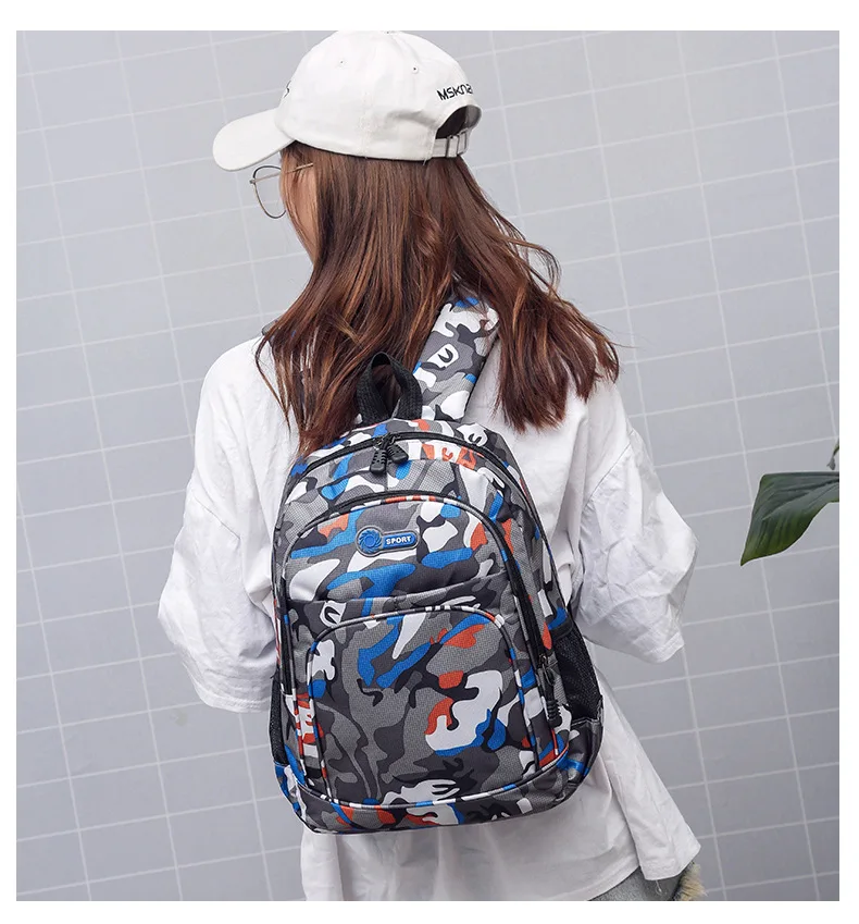 Camouflage Men Backpacks Travel Kids School bag Cool Boy Military School Bags For Teenage Boys Girls School Backpack sac mochila