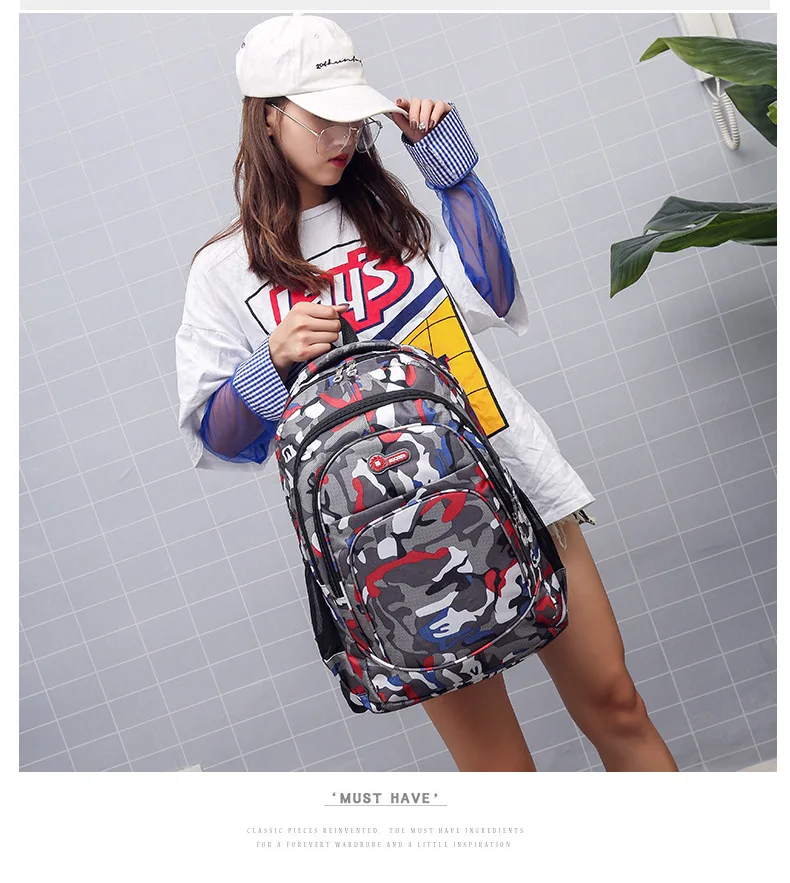 Camouflage Men Backpacks Travel Kids School bag Cool Boy Military School Bags For Teenage Boys Girls School Backpack sac mochila