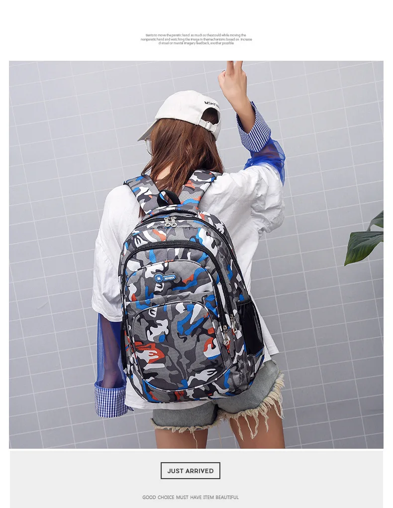 Camouflage Men Backpacks Travel Kids School bag Cool Boy Military School Bags For Teenage Boys Girls School Backpack sac mochila