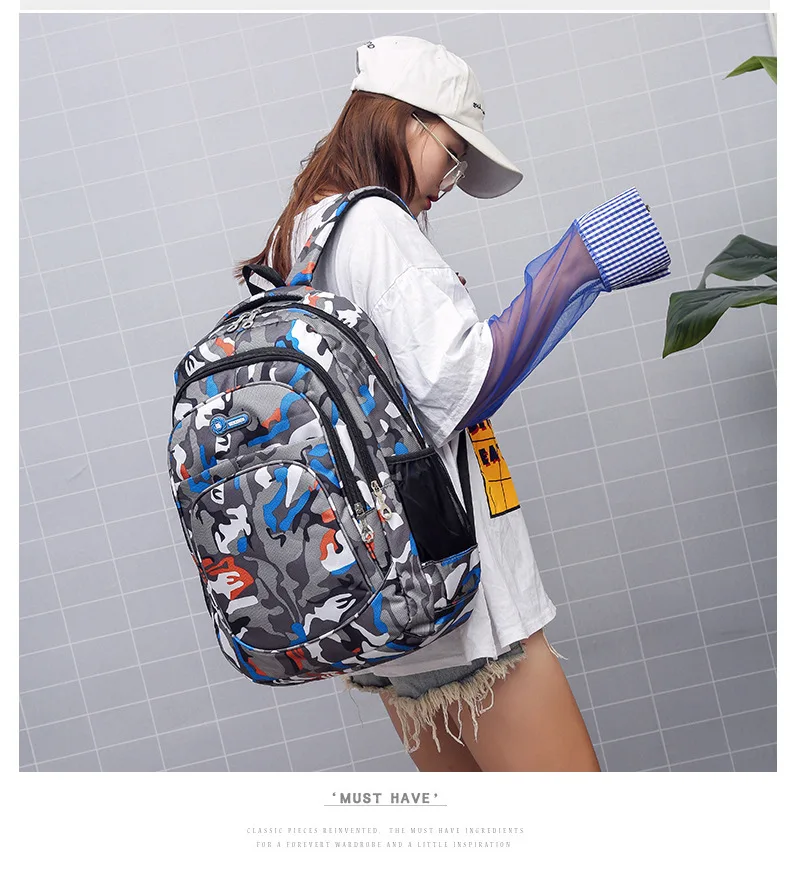 Camouflage Men Backpacks Travel Kids School bag Cool Boy Military School Bags For Teenage Boys Girls School Backpack sac mochila