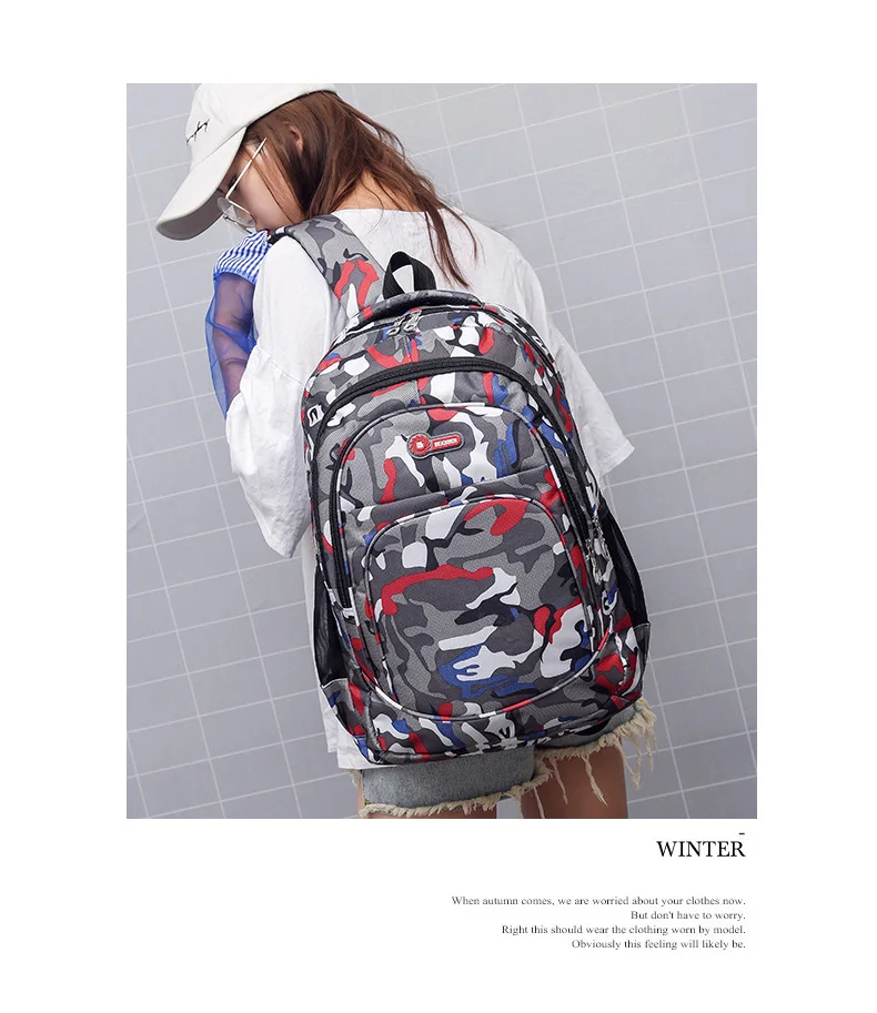 Camouflage Men Backpacks Travel Kids School bag Cool Boy Military School Bags For Teenage Boys Girls School Backpack sac mochila