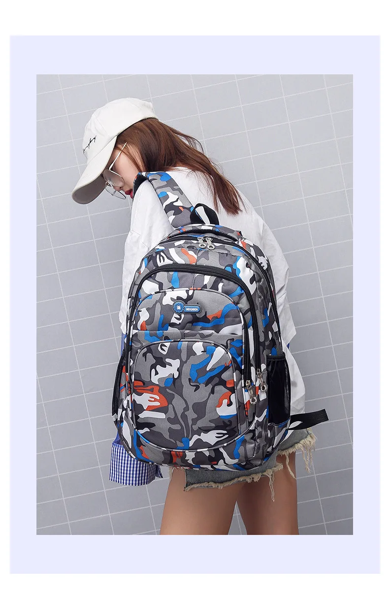 Camouflage Men Backpacks Travel Kids School bag Cool Boy Military School Bags For Teenage Boys Girls School Backpack sac mochila