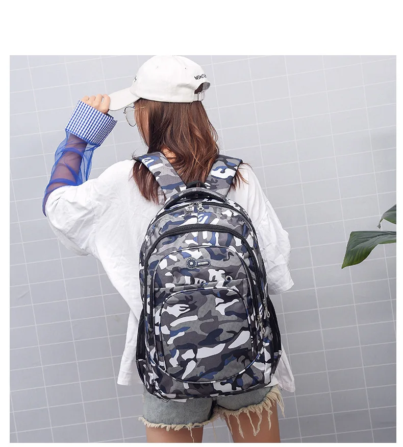 Camouflage Men Backpacks Travel Kids School bag Cool Boy Military School Bags For Teenage Boys Girls School Backpack sac mochila
