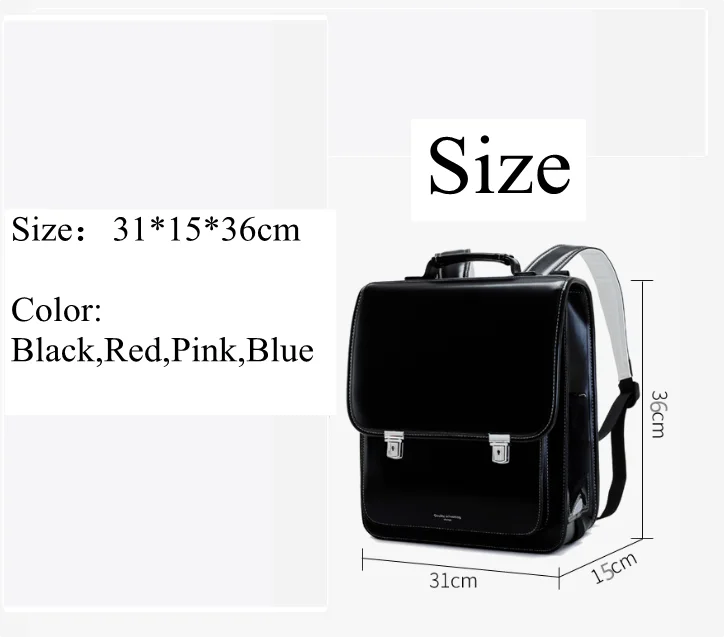 Children PU leather Japan school Bag Ransel Randoseru Backpack Japan School Backpack for girls kid Orthopedic backpack book bag