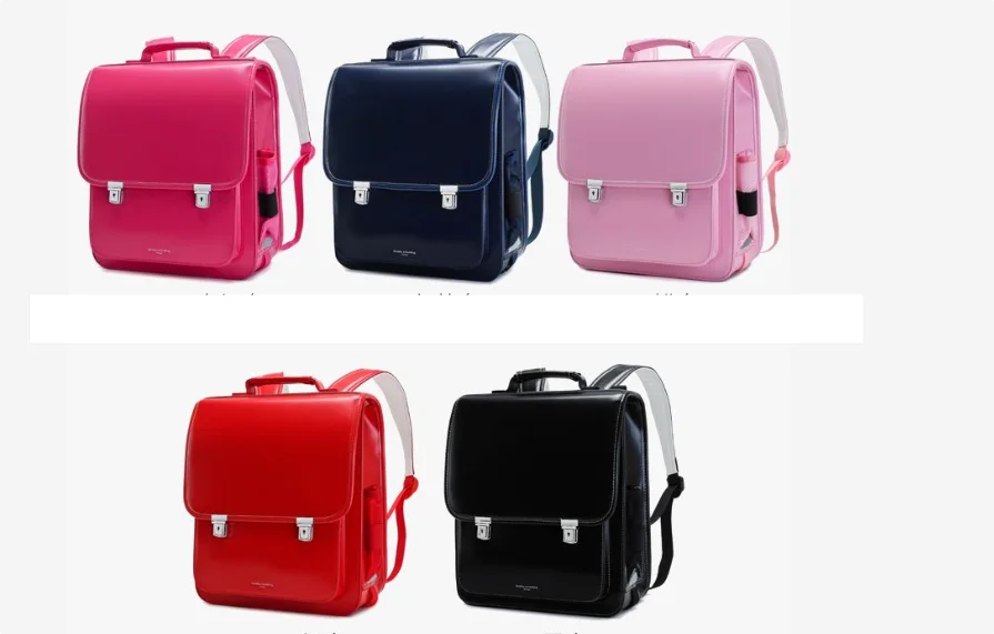 Children PU leather Japan school Bag Ransel Randoseru Backpack Japan School Backpack for girls kid Orthopedic backpack book bag