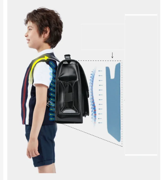 Children PU leather Japan school Bag Ransel Randoseru Backpack Japan School Backpack for girls kid Orthopedic backpack book bag