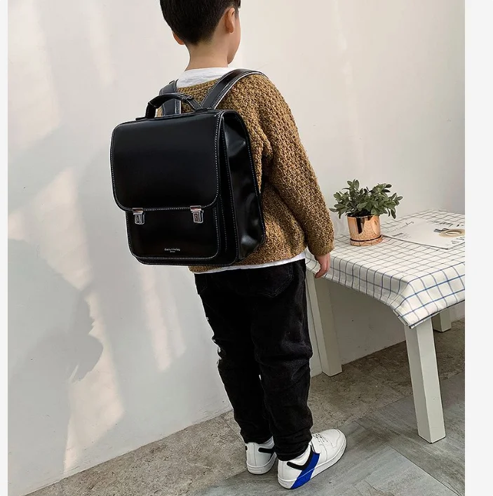 Children PU leather Japan school Bag Ransel Randoseru Backpack Japan School Backpack for girls kid Orthopedic backpack book bag