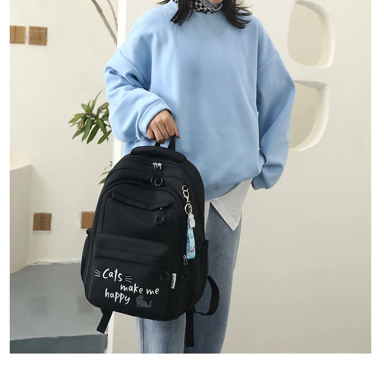 Suitable for Teenagers, School Bags, Backpacks, Double-Shoulder Backpacks, Pink School Bags, Backpacks Suitable for Elementary and Middle School Students