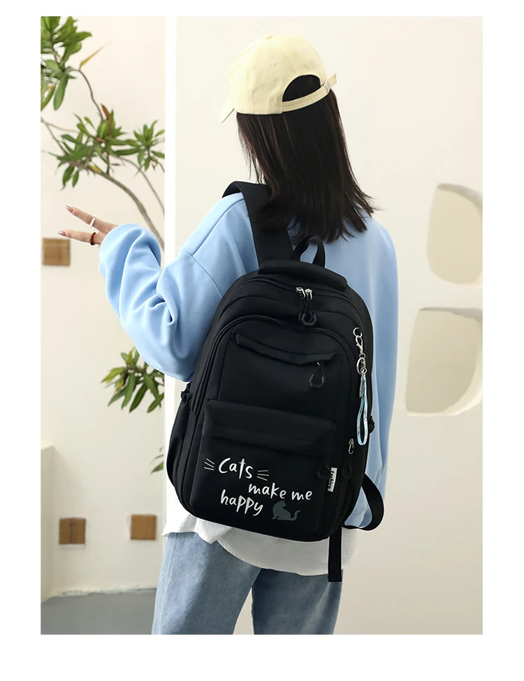 Suitable for Teenagers, School Bags, Backpacks, Double-Shoulder Backpacks, Pink School Bags, Backpacks Suitable for Elementary and Middle School Students