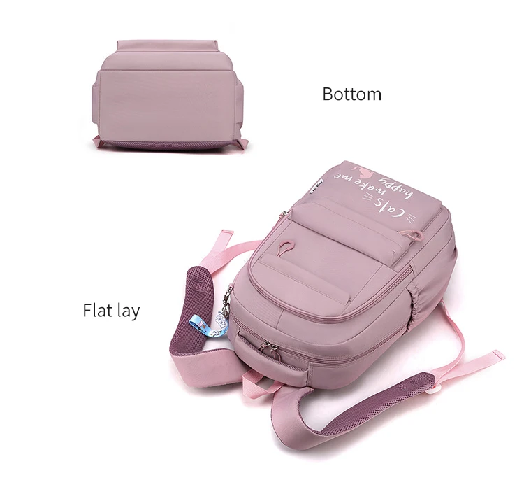 Suitable for Teenagers, School Bags, Backpacks, Double-Shoulder Backpacks, Pink School Bags, Backpacks Suitable for Elementary and Middle School Students