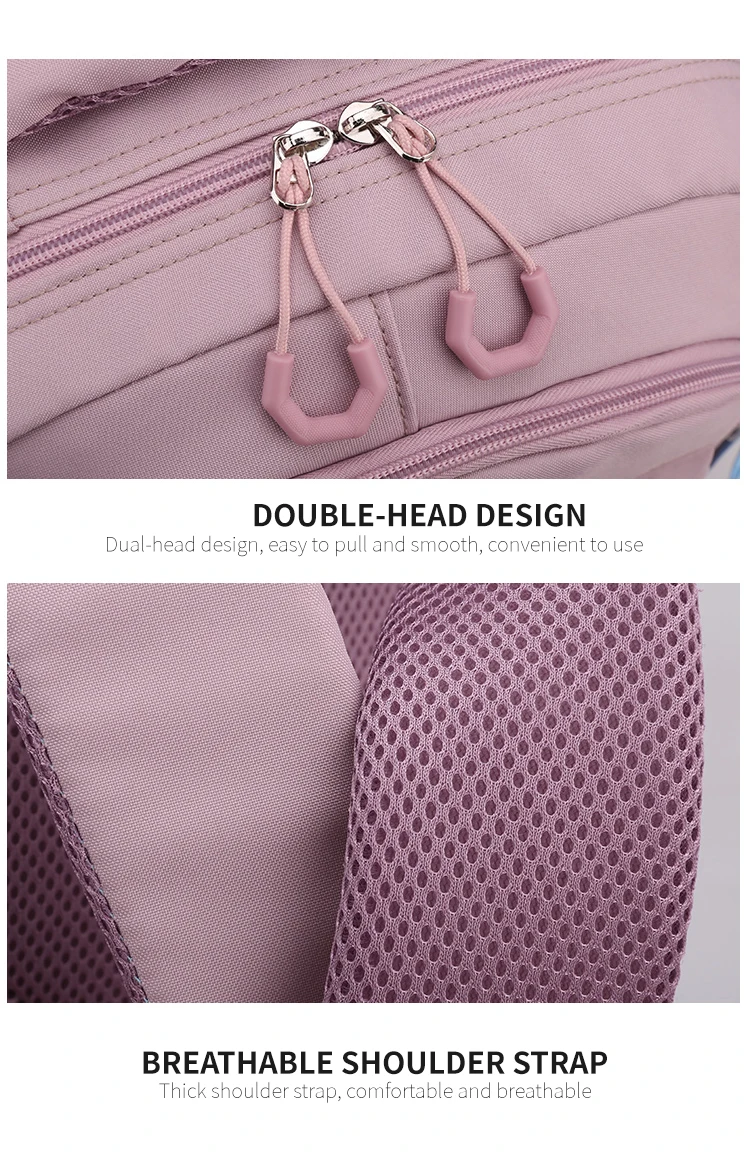 Suitable for Teenagers, School Bags, Backpacks, Double-Shoulder Backpacks, Pink School Bags, Backpacks Suitable for Elementary and Middle School Students