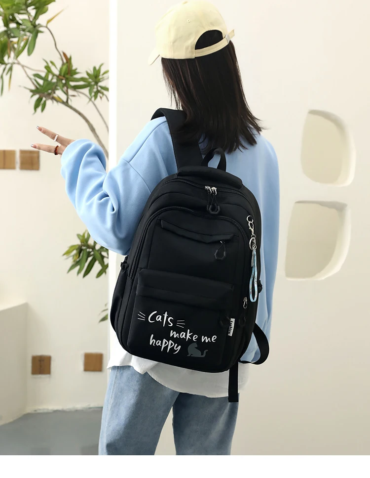 Suitable for Teenagers, School Bags, Backpacks, Double-Shoulder Backpacks, Pink School Bags, Backpacks Suitable for Elementary and Middle School Students