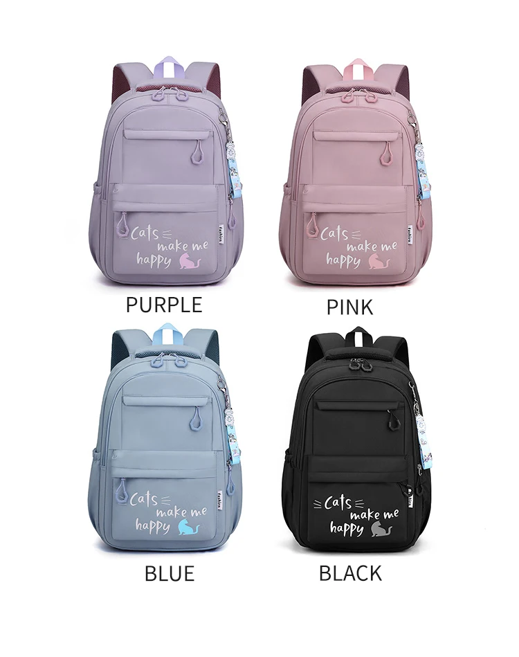 Suitable for Teenagers, School Bags, Backpacks, Double-Shoulder Backpacks, Pink School Bags, Backpacks Suitable for Elementary and Middle School Students