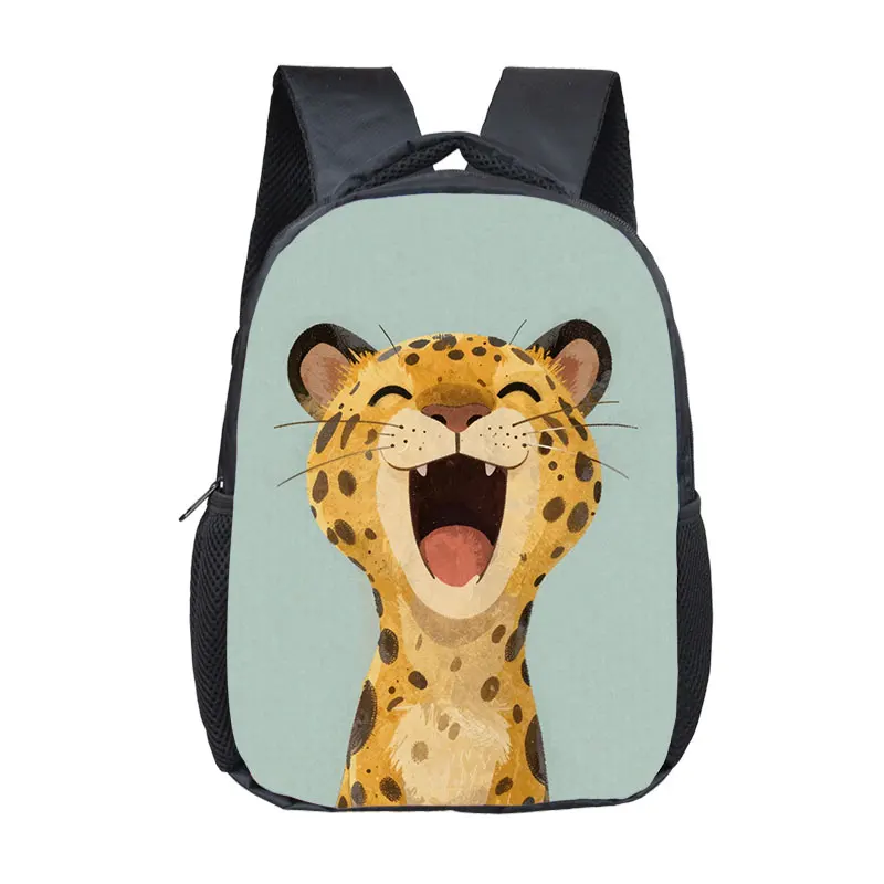 12 Inch Cute Gentleman Dog with Coffee Toddler Backpack for 2‑4 Years Old Kids School Bag Children Outdoor Travel Small Rucksack