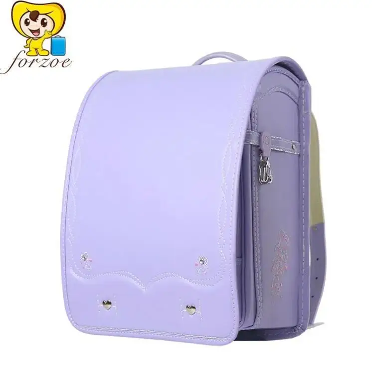 Girls Randoseru backpack PU leather Japanese school bags girls automatic lock Waterpoor PU leather schoolbag Randoseru bacpack
