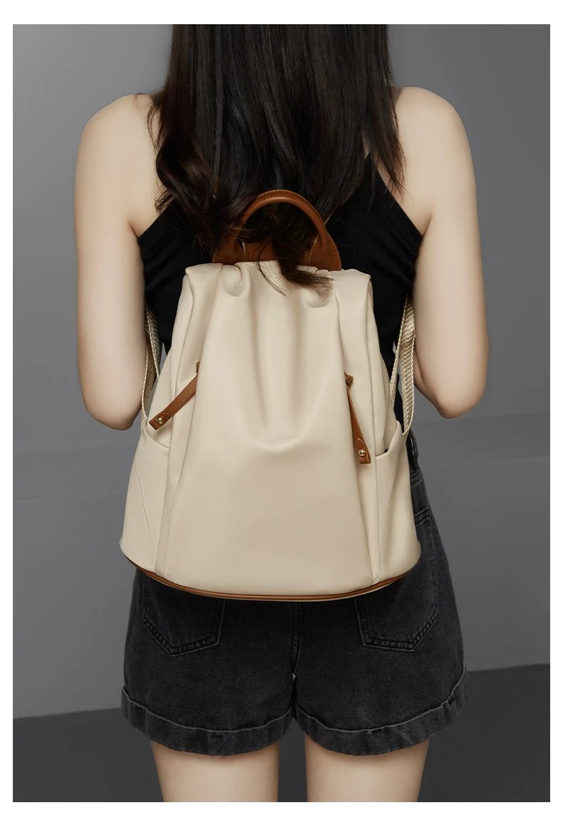 FOXER Fabric Backpack For Women 2026 Fashion Top-handle Girl's Shoulder Schoolbag Purses For College Students Gifts