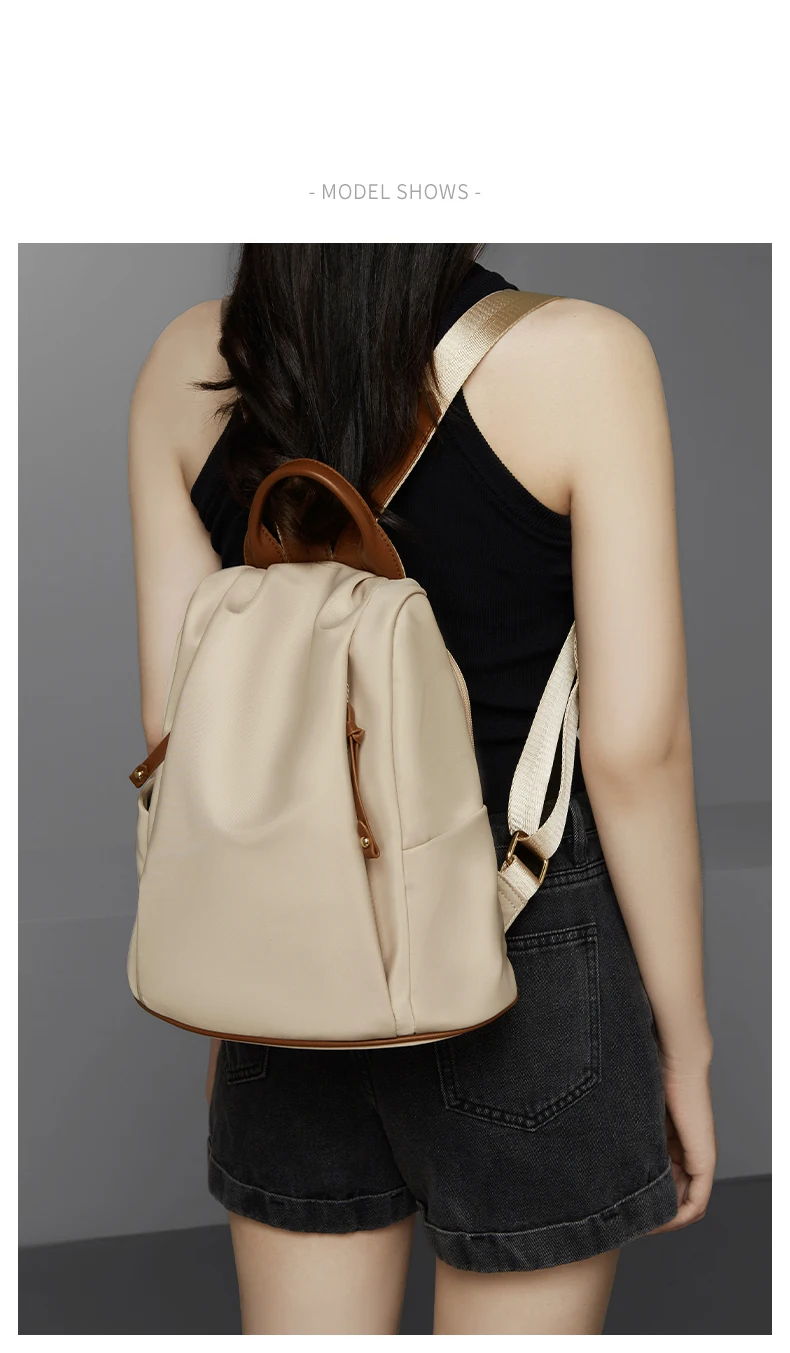 FOXER Fabric Backpack For Women 2026 Fashion Top-handle Girl's Shoulder Schoolbag Purses For College Students Gifts