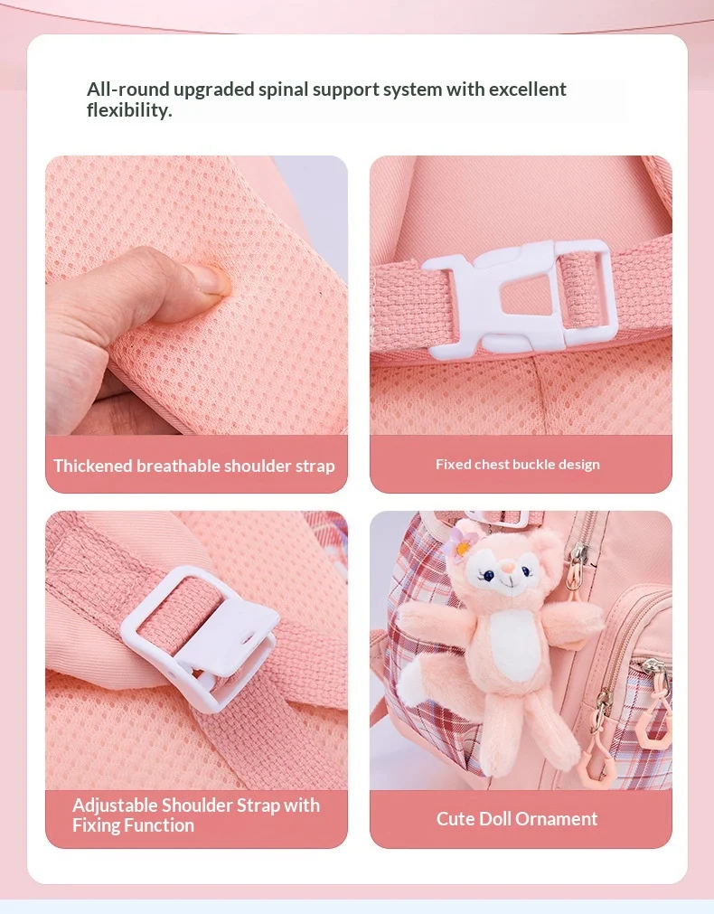 Children School Bags For Girls Kids Satchel Primary Orthopedic School Backpacks Princess Backpack Book Bag Schoolbag Knapsack