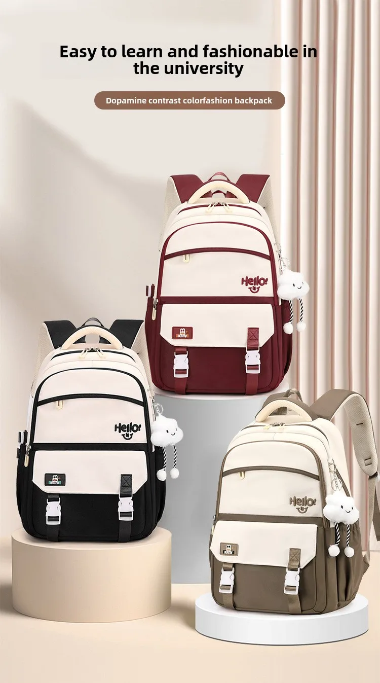 Kids Backpack for Girls Elementary School BookBags simple large capacity backpack School Bags for Middle high School Students