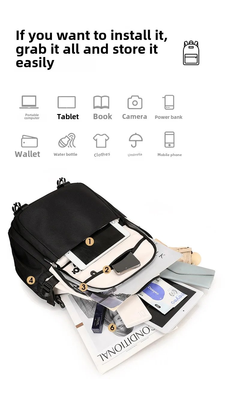 Kids Backpack for Girls Elementary School BookBags simple large capacity backpack School Bags for Middle high School Students