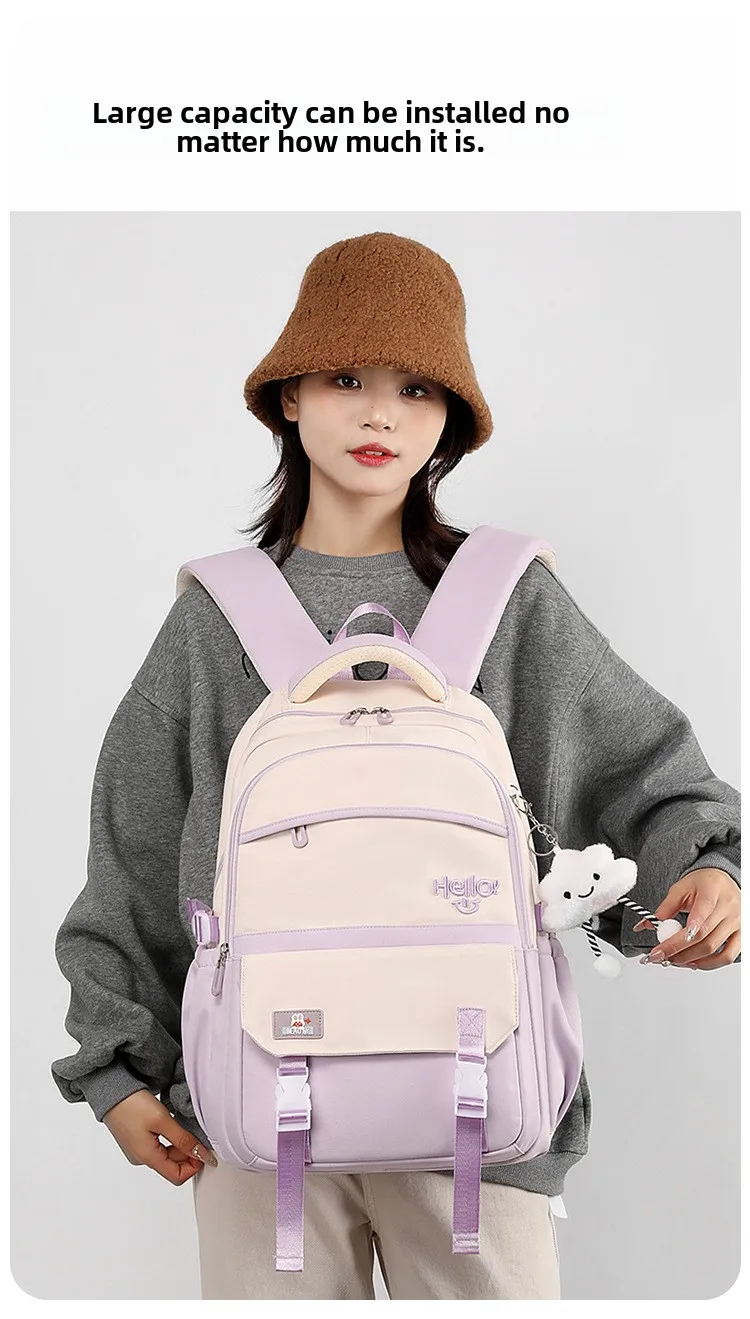 Kids Backpack for Girls Elementary School BookBags simple large capacity backpack School Bags for Middle high School Students