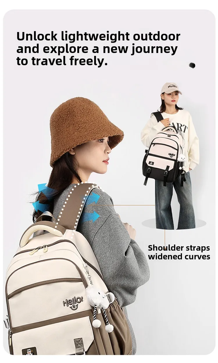 Kids Backpack for Girls Elementary School BookBags simple large capacity backpack School Bags for Middle high School Students