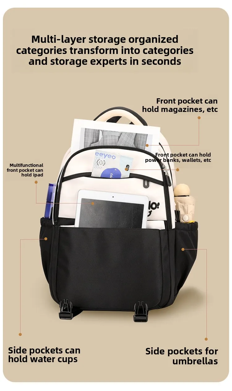 Kids Backpack for Girls Elementary School BookBags simple large capacity backpack School Bags for Middle high School Students