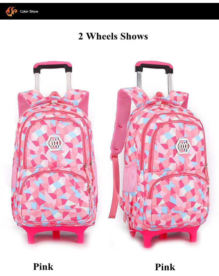 wheeled bags for girls kids Travel luggage Rolling School Bags Trolley bag Backpack On wheels Girls Trolley School backpacks sac