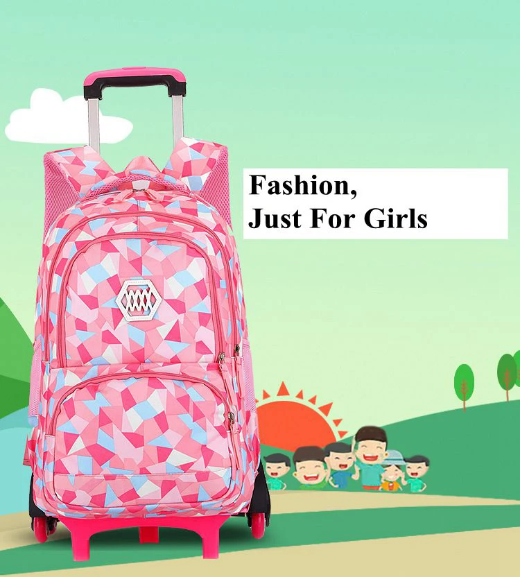 wheeled bags for girls kids Travel luggage Rolling School Bags Trolley bag Backpack On wheels Girls Trolley School backpacks sac