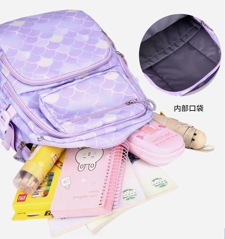 Children School Bags for Girls Kids Backpack Primary Large Orthopedic Backpack Waterproof Schoolbag Book Bag Mochila Infantil