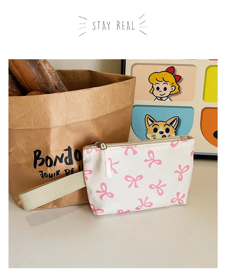 Korean Fashion Bow Print Women Fashion Backpack Simple Student Schoolbag college student backpack Set Three-Piece