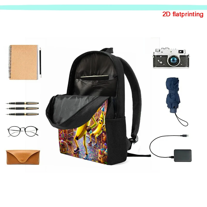 Large Capacity 15" Fortnite Cartoon Backpack, Unisex Boys & Girls Age 6-14 Printed Spacious Student School Bag