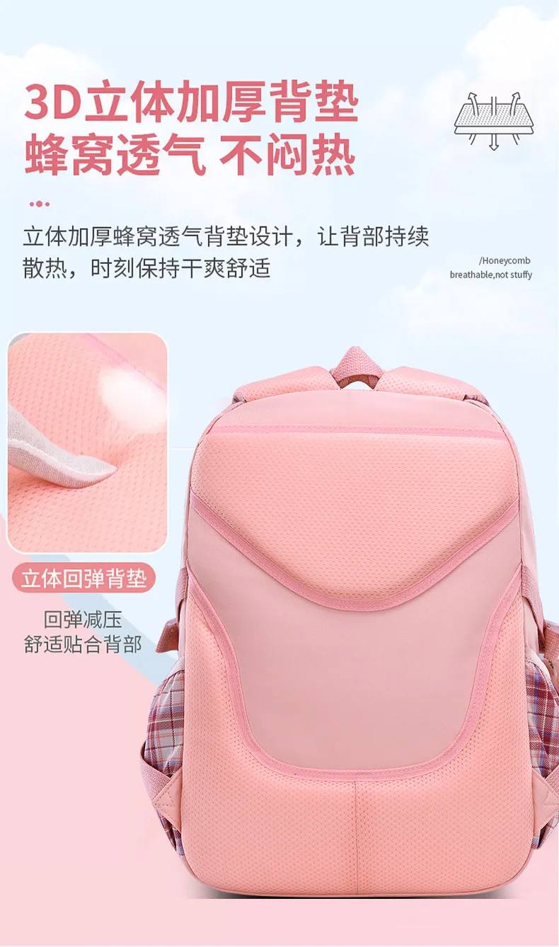 Children School Bags For Girls Kids Satchel Primary Orthopedic School Backpacks Princess Backpack Book Bag Schoolbag Knapsack