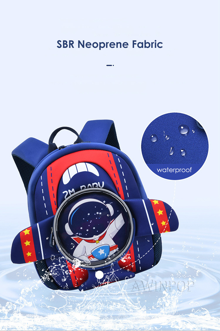 New Kindergarten Boys School Bags 3D Cartoon Plane Design Cute Kids School Backpack Fashion Bookbag Kawaii Toddler Mochilas Para