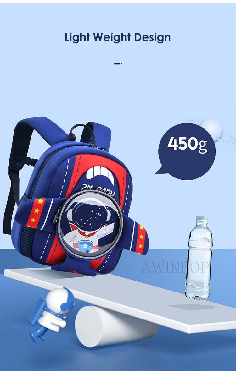 New Kindergarten Boys School Bags 3D Cartoon Plane Design Cute Kids School Backpack Fashion Bookbag Kawaii Toddler Mochilas Para