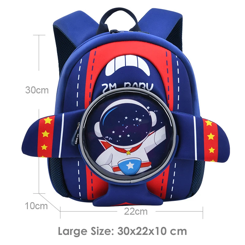 New Kindergarten Boys School Bags 3D Cartoon Plane Design Cute Kids School Backpack Fashion Bookbag Kawaii Toddler Mochilas Para