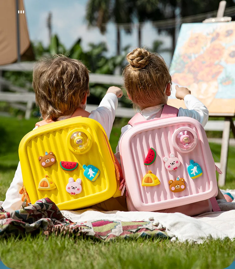 Children Kawaii Backpacks for Girls DIY Cartoon Rabbit School Bags Toddler Boys Schoolbag Cute Kids Book Bags Mochila Escolar